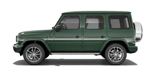 벤츠_The New G-Class_2025년형_color_ext_side_MANUFAKTUR 딥 그린 솔리드 논 메탈릭.png