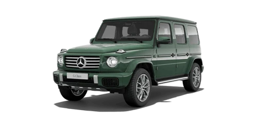 벤츠_The New G-Class_2025년형_color_ext_left_MANUFAKTUR 딥 그린 솔리드 논 메탈릭.png